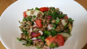 marinated lentil salad