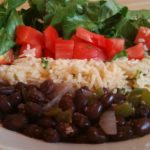 chipotle style bean rice bowl