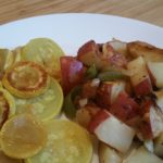 easy skillet fried potatoes and yellow squash